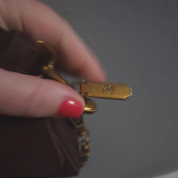 Crosbbody Purse Burgandy And Gold Women's Crossbody Bag - Picture 3 of 8